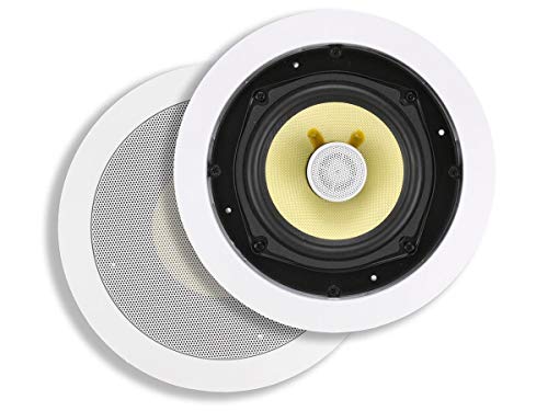 Monoprice 2 Way In-Wall Speakers - 5.25 Inch (Pair) With Snap-Lock,...