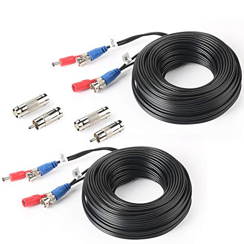 SHD 2Pack 100Feet BNC Vedio Power Cable Camera Video BNC Cable Wire...