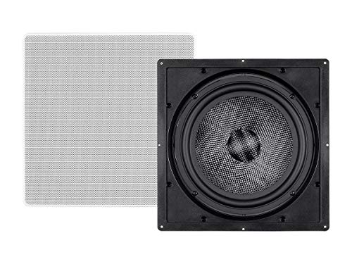 Monoprice Carbon Fiber In-Wall Speaker - 10 Inch (Each) 300 Watt...