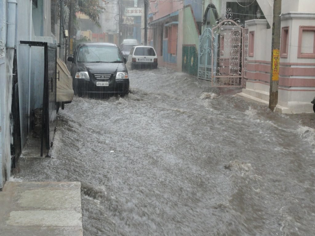 Flooding on street